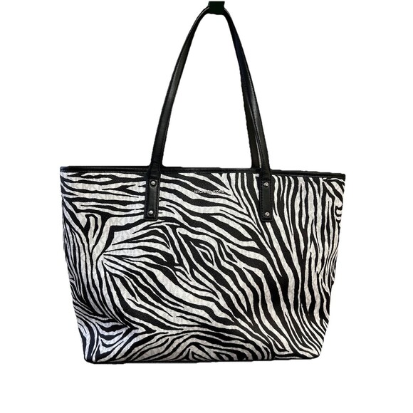 Michael Kors Zebra Signature Carter Large Open Tote bag #30T1SZPT3I - Picture 1 of 16